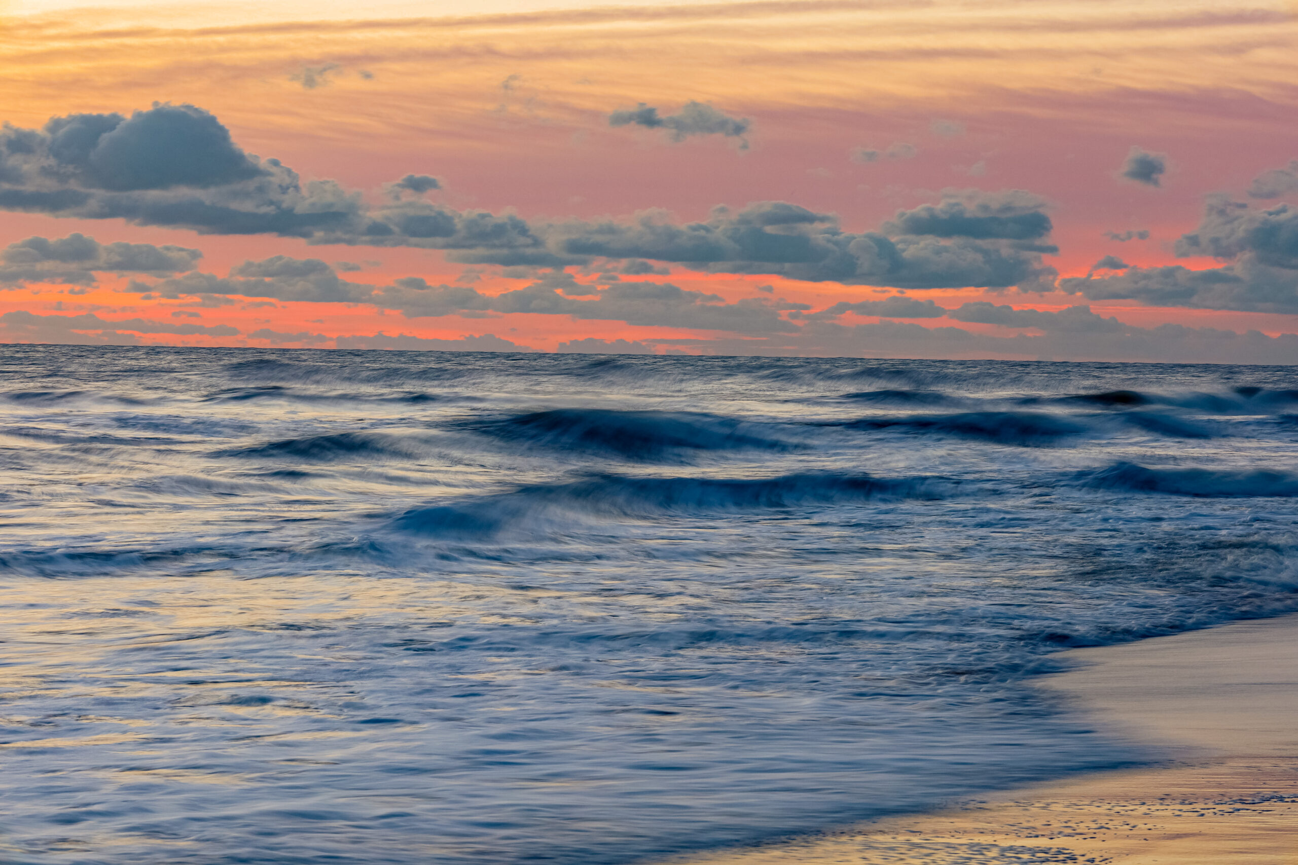 Colorful sunrise at Sandbridge Beach, Virginia